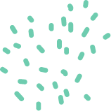 scattered green dots doodle
